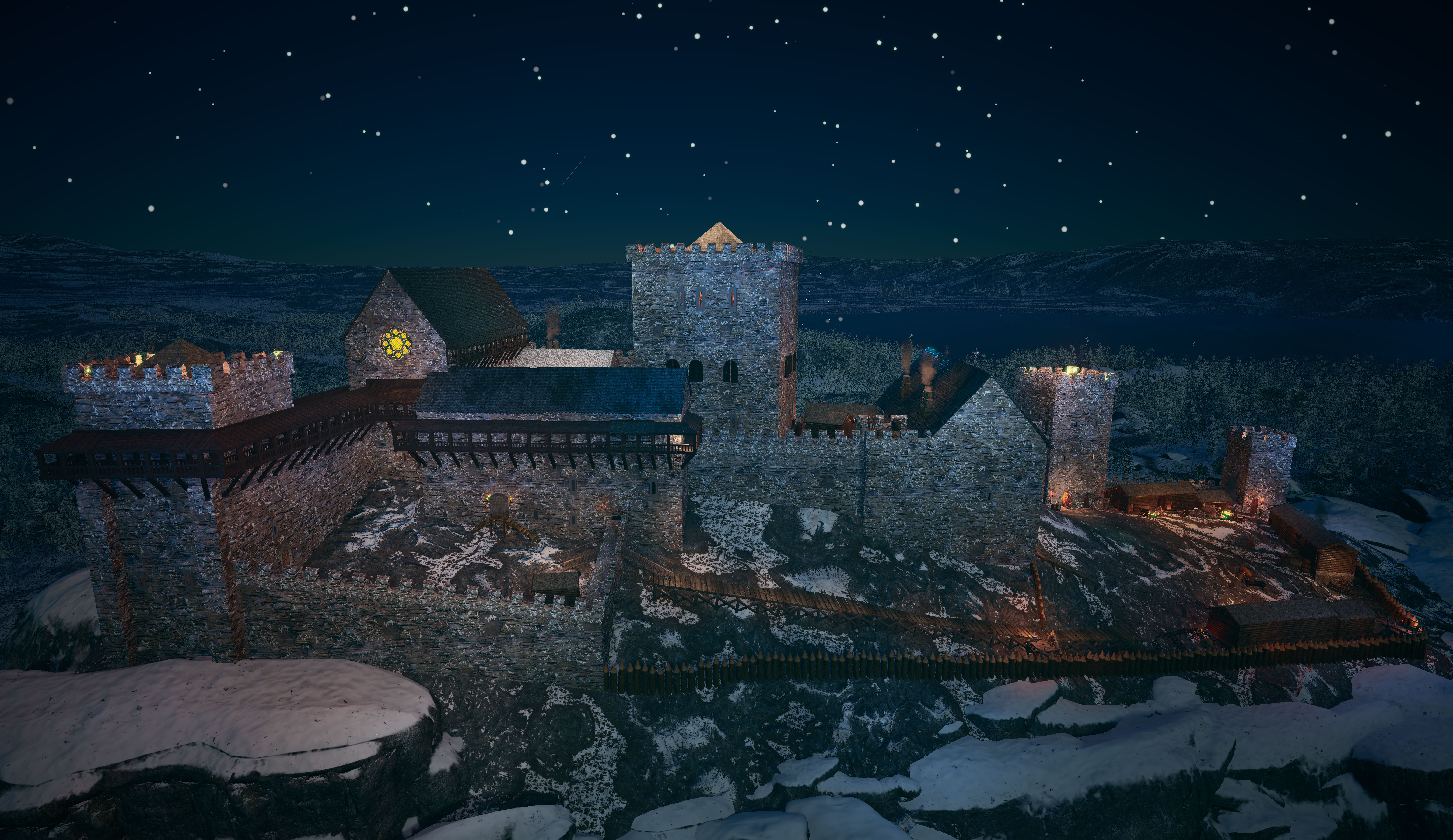 Queens Game explorable model of the castle of Akersborg, 1363